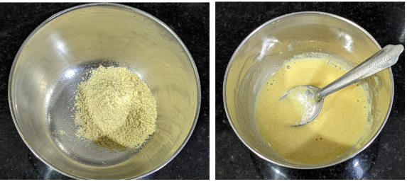 turning fenugreek powder into paste